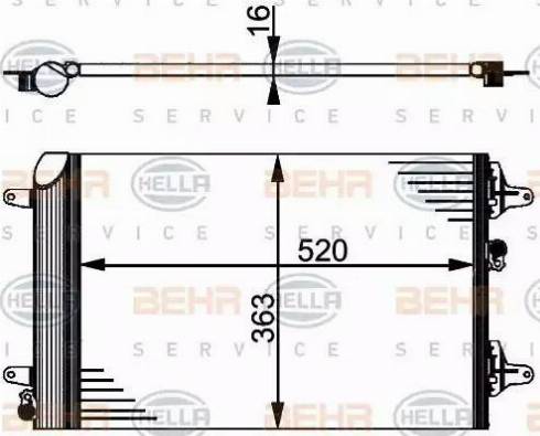 HELLA 8FC 351 301-524 - Condenser, air conditioning www.autospares.lv