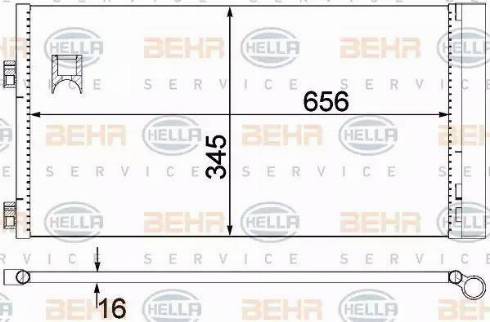 HELLA 8FC 351 319-644 - Kondensators, Gaisa kond. sistēma www.autospares.lv