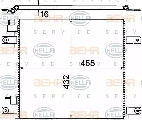 HELLA 8FC 351 318-631 - Kondensators, Gaisa kond. sistēma www.autospares.lv