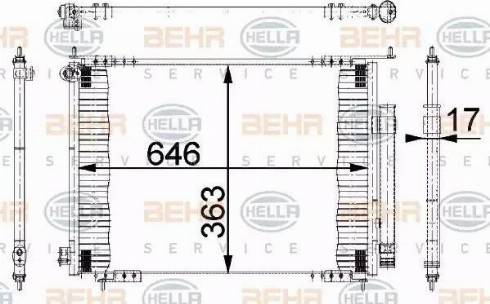 HELLA 8FC 351 318-061 - Kondensators, Gaisa kond. sistēma www.autospares.lv