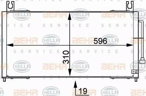 HELLA 8FC 351 317-721 - Kondensators, Gaisa kond. sistēma www.autospares.lv