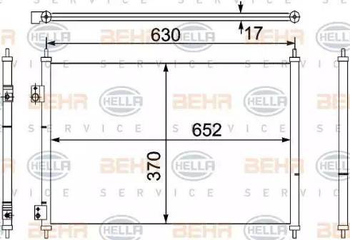 HELLA 8FC 351 330-401 - Kondensators, Gaisa kond. sistēma www.autospares.lv