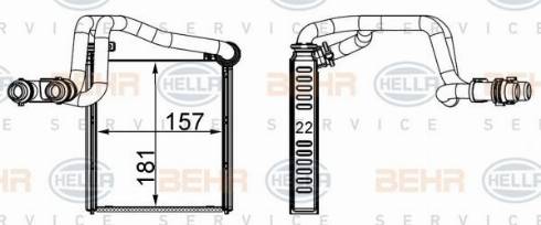 HELLA 8FH 351 511-624 - Heat Exchanger, interior heating www.autospares.lv