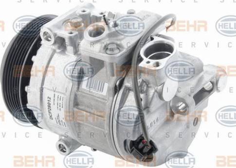 HELLA 8FK 351 006-381 - Kompresors, Gaisa kond. sistēma www.autospares.lv