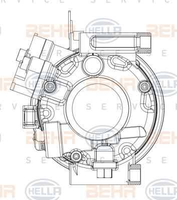 HELLA 8FK 351 008-081 - Kompresors, Gaisa kond. sistēma www.autospares.lv