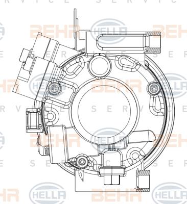 HELLA 8FK 351 008-071 - Kompresors, Gaisa kond. sistēma www.autospares.lv