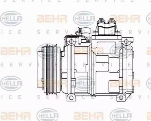 HELLA 8FK 351 110-131 - Kompresors, Gaisa kond. sistēma www.autospares.lv