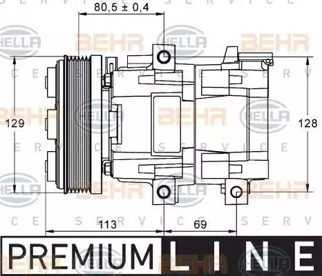 HELLA 8FK 351 113-391 - Kompresors, Gaisa kond. sistēma www.autospares.lv