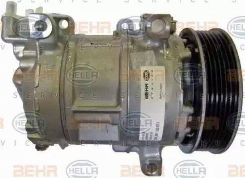 HELLA 8FK 351 123-071 - Kompresors, Gaisa kond. sistēma www.autospares.lv