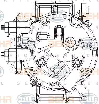 HELLA 8FK 351 334-441 - Kompresors, Gaisa kond. sistēma www.autospares.lv