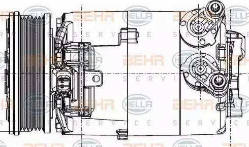 HELLA 8FK 351 334-351 - Kompresors, Gaisa kond. sistēma www.autospares.lv