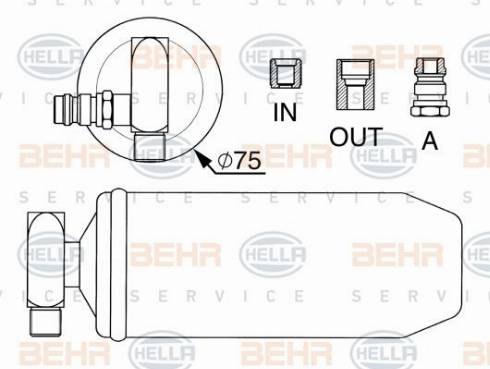 HELLA 8FT 351 196-644 - Sausinātājs, Kondicionieris www.autospares.lv