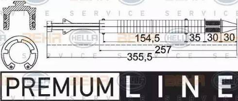 HELLA 8FT 351 197-251 - Sausinātājs, Kondicionieris www.autospares.lv