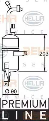 HELLA 8FT 351 335-131 - Sausinātājs, Kondicionieris www.autospares.lv