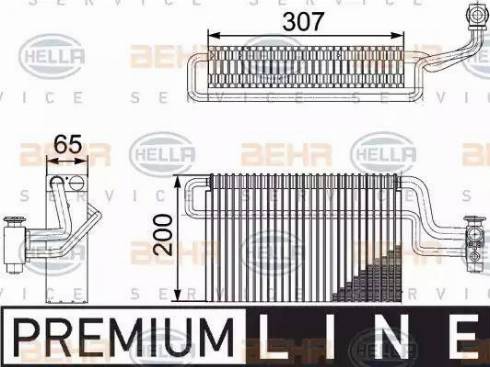 HELLA 8FV 351 336-111 - Iztvaikotājs, Gaisa kondicionēšanas sistēma www.autospares.lv