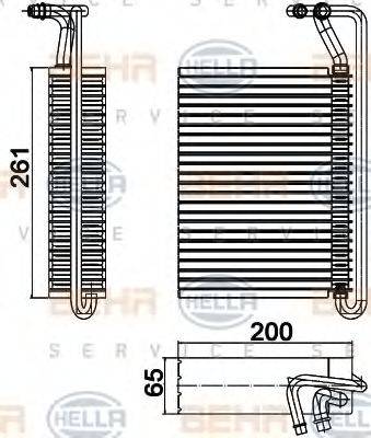 HELLA 8FV 351 330-504 - Iztvaikotājs, Gaisa kondicionēšanas sistēma www.autospares.lv