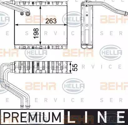 HELLA 8FV 351 330-511 - Iztvaikotājs, Gaisa kondicionēšanas sistēma www.autospares.lv