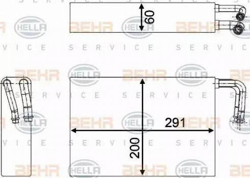 HELLA 8FV 351 330-641 - Iztvaikotājs, Gaisa kondicionēšanas sistēma www.autospares.lv