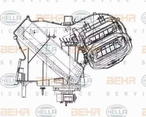 HELLA 8FV 351 330-001 - Iztvaikotājs, Gaisa kondicionēšanas sistēma www.autospares.lv