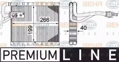 HELLA 8FV 351 331-491 - Iztvaikotājs, Gaisa kondicionēšanas sistēma www.autospares.lv