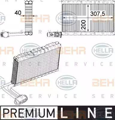 HELLA 8FV 351 331-191 - Iztvaikotājs, Gaisa kondicionēšanas sistēma www.autospares.lv