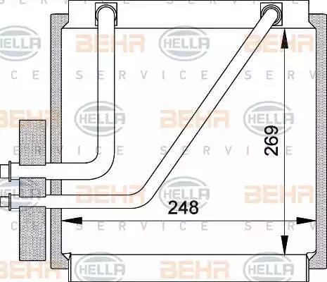 HELLA 8FV 351 210-641 - Iztvaikotājs, Gaisa kondicionēšanas sistēma www.autospares.lv