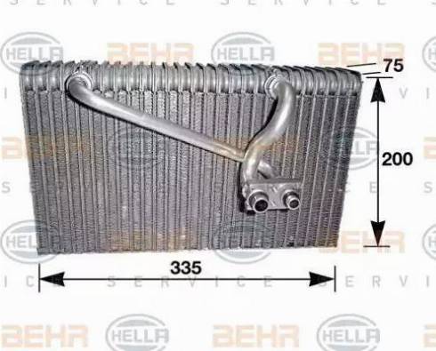 HELLA 8FV 351 210-681 - Iztvaikotājs, Gaisa kondicionēšanas sistēma www.autospares.lv