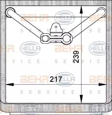 HELLA 8FV 351 210-341 - Iztvaikotājs, Gaisa kondicionēšanas sistēma www.autospares.lv