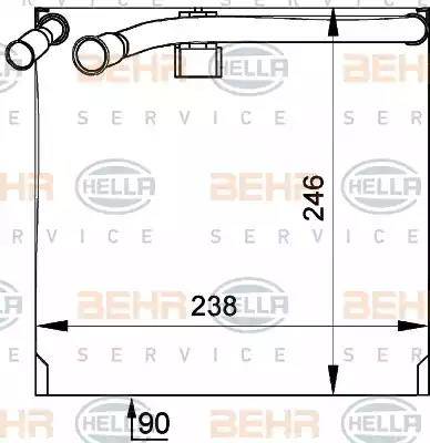 HELLA 8FV 351 210-321 - Iztvaikotājs, Gaisa kondicionēšanas sistēma www.autospares.lv