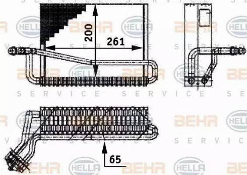 HELLA 8FV 351 211-551 - Iztvaikotājs, Gaisa kondicionēšanas sistēma www.autospares.lv