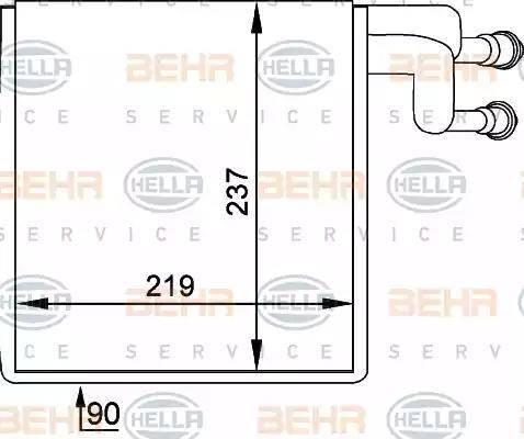 HELLA 8FV 351 211-041 - Iztvaikotājs, Gaisa kondicionēšanas sistēma www.autospares.lv