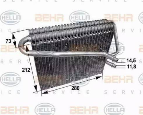 HELLA 8FV 351 211-031 - Iztvaikotājs, Gaisa kondicionēšanas sistēma www.autospares.lv