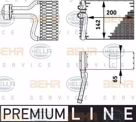 HELLA 8FV 351 211-751 - Iztvaikotājs, Gaisa kondicionēšanas sistēma www.autospares.lv