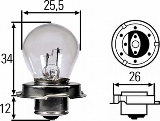 HELLA 8GA 008 899-061 - Kvēlspuldze, Pamatlukturis www.autospares.lv