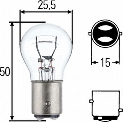 HELLA 8GD002078-173 - Kvēlspuldze, Pagriezienu signāla lukturis autospares.lv