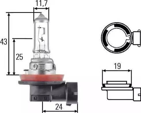 HELLA 8GH 008 358-151 - Kvēlspuldze, Pamatlukturis autospares.lv