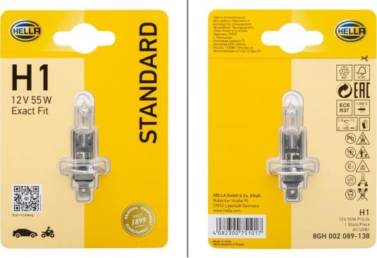 HELLA 8GH 002 089-138 - Bulb, spotlight www.autospares.lv