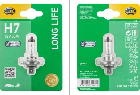 HELLA 8GH 007 157-456 - Bulb, spotlight www.autospares.lv