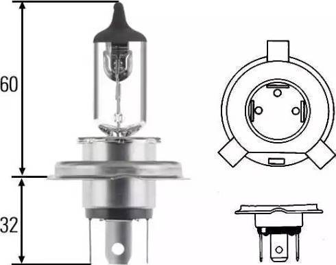 HELLA 8GJ 002 525-258 - Kvēlspuldze, Pamatlukturis www.autospares.lv