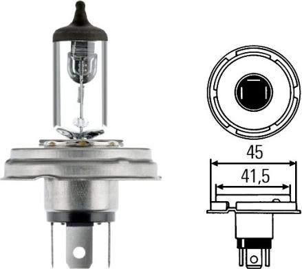 HELLA 8GJ 002 088-461 - Лампа накаливания, основная фара www.autospares.lv