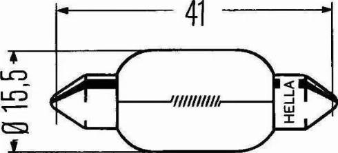 HELLA 8GM 002 091-141 - Kvēlspuldze, Atpakaļgaitas signāla lukturis www.autospares.lv