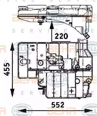 HELLA 8MA 376 705-191 - Kompensācijas tvertne, Dzesēšanas šķidrums www.autospares.lv