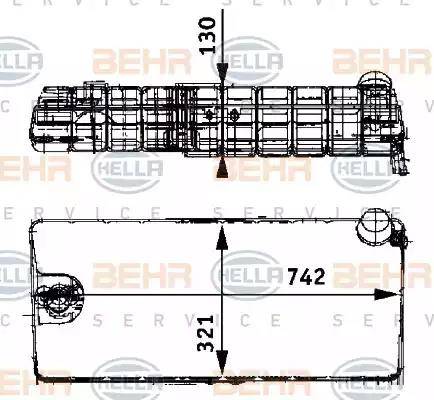 HELLA 8MA 376 705-231 - Kompensācijas tvertne, Dzesēšanas šķidrums www.autospares.lv