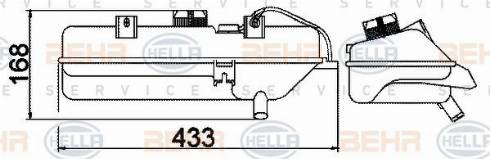 HELLA 8MA 376 702-394 - Kompensācijas tvertne, Dzesēšanas šķidrums www.autospares.lv