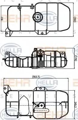 HELLA 8MA 376 731-001 - Kompensācijas tvertne, Dzesēšanas šķidrums www.autospares.lv