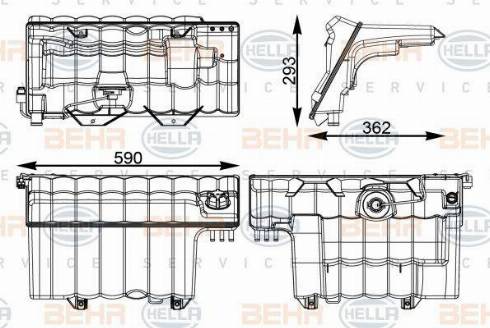 HELLA 8MA 376 733-744 - Kompensācijas tvertne, Dzesēšanas šķidrums www.autospares.lv