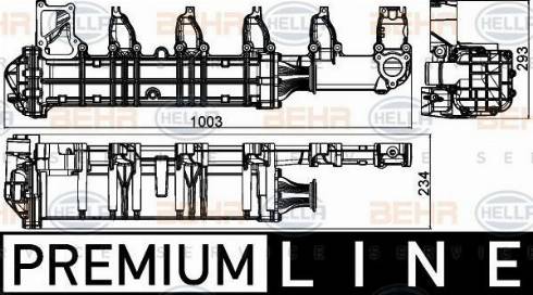 HELLA 8ME 376 745-401 - Cooler, exhaust gas recirculation www.autospares.lv