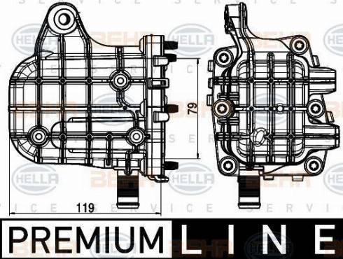 HELLA 8ME 376 745-271 - Radiators, Izplūdes gāzu recirkulācija www.autospares.lv