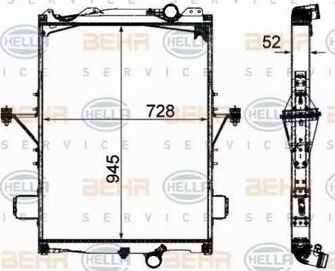 HELLA 8MK 376 906-331 - Radiators, Motora dzesēšanas sistēma www.autospares.lv