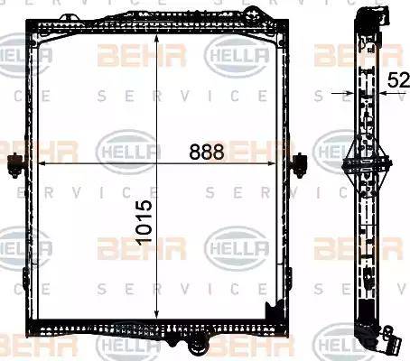 HELLA 8MK 376 906-321 - Radiators, Motora dzesēšanas sistēma www.autospares.lv